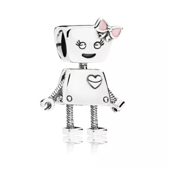 925 Sterling Silver Bella Bot Charm - Picture 1 of 5